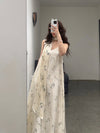 Mutedance 25 Spring/Summer Linen/Silk Printed Long Skirt MD-MD25SS115-HOARY MD25SS113